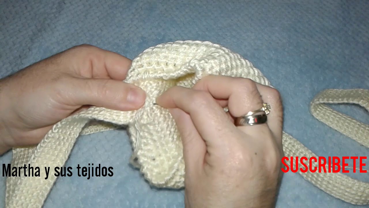 Asa Tejida en punto Tunecino para Bolsos Tejidos muy fácil pasó a pasó (parte 2)