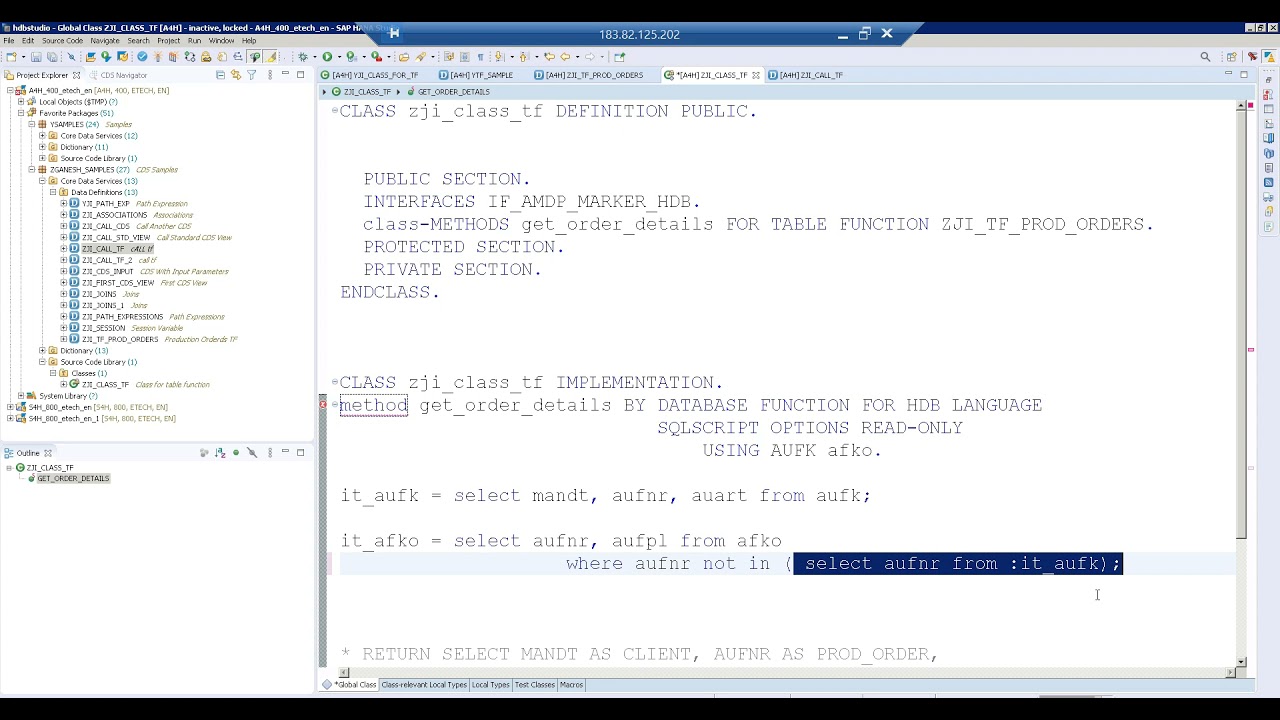 Video 10 - CDS View Table Function Part 2