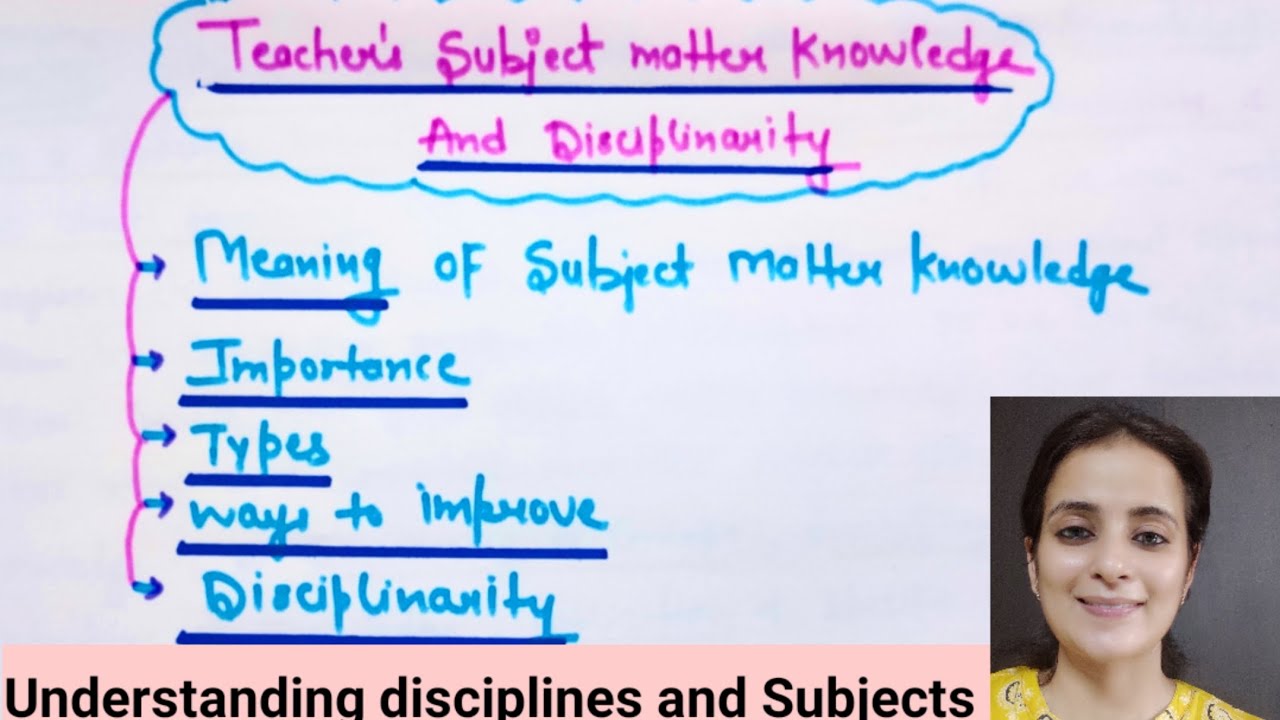 Teacher's Subject matter Knowledge and disciplinarity/Understanding disciplines and Subjects B.Ed.2