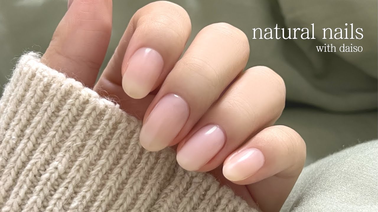 다이소재료로 학교 갈 때 하고 갈 자연스러운 네일하기💅