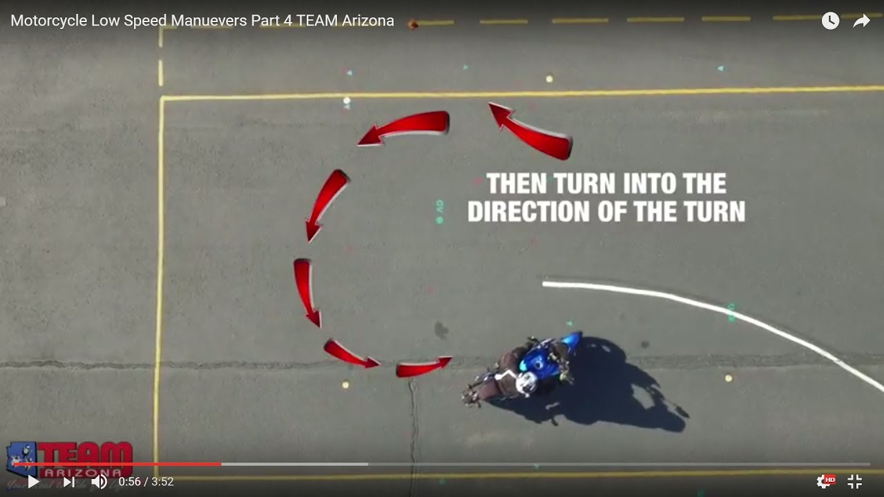 Motorcycle Low Speed Manuevers Part 4 | Turn A Motorcycle With Control at Slow Speed |TEAM Arizona