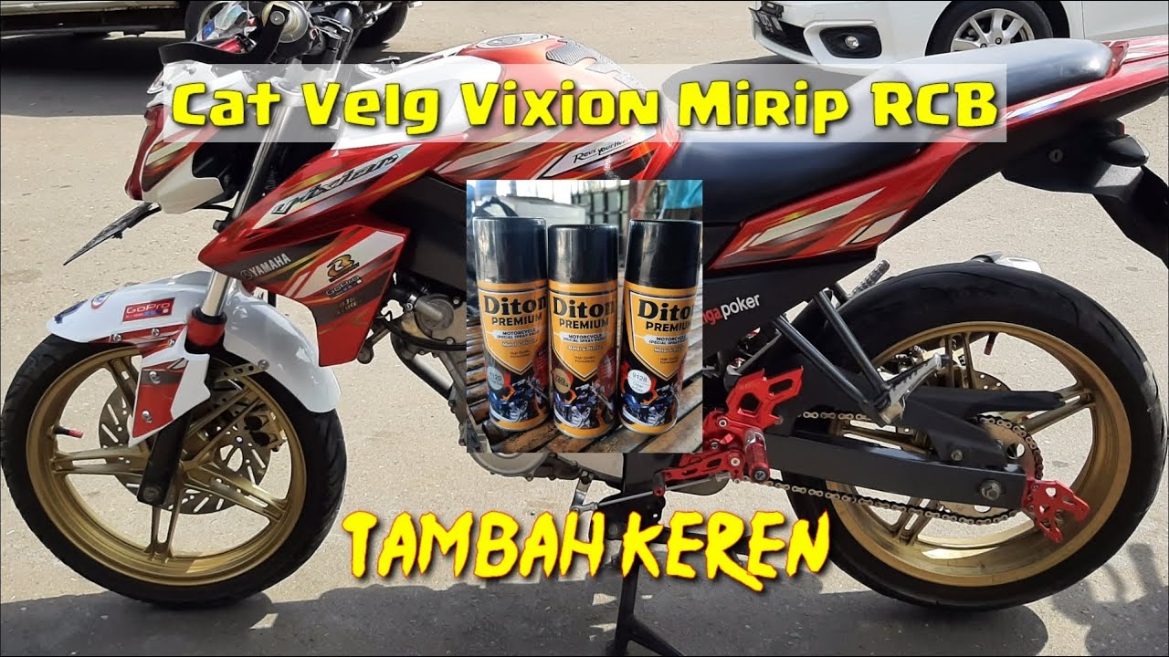 Cat Velg Vixion Menggunakan Diton Premium Sparkling Gold