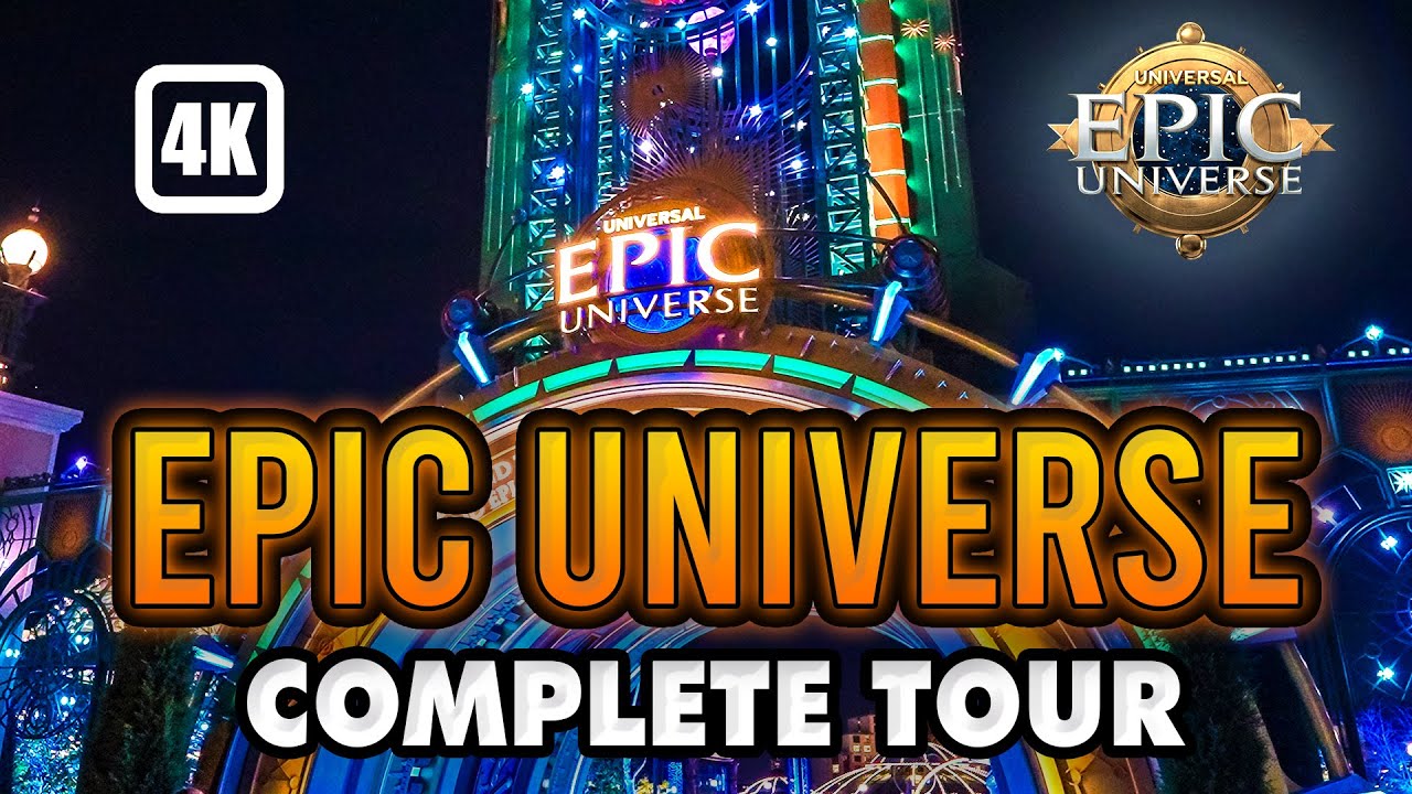 EPIC UNIVERSE AT NIGHT – Full Nighttime Walkthrough & Tour of Every Land in 4K POV