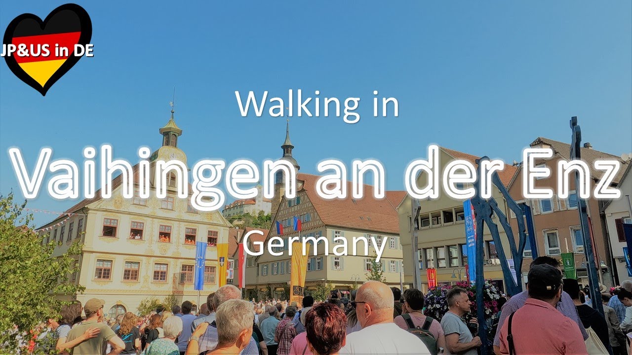【Vaihingen an der Enz】🇩🇪Walking in Vaihingen an der Enz Germany / Maientag / Day trip from Stuttgart