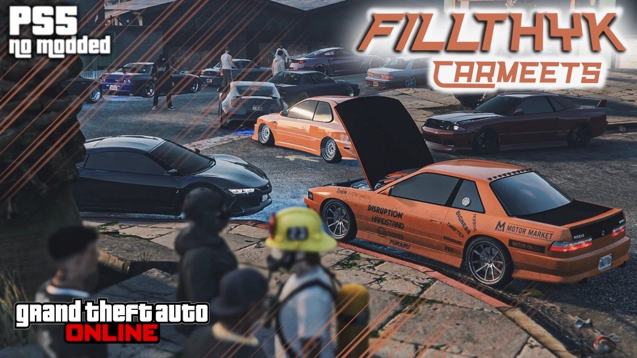 ⭕ GTA 5 Online Carmeet Ps5 Carmeet No modded Park n' chill | takeover | cut ups