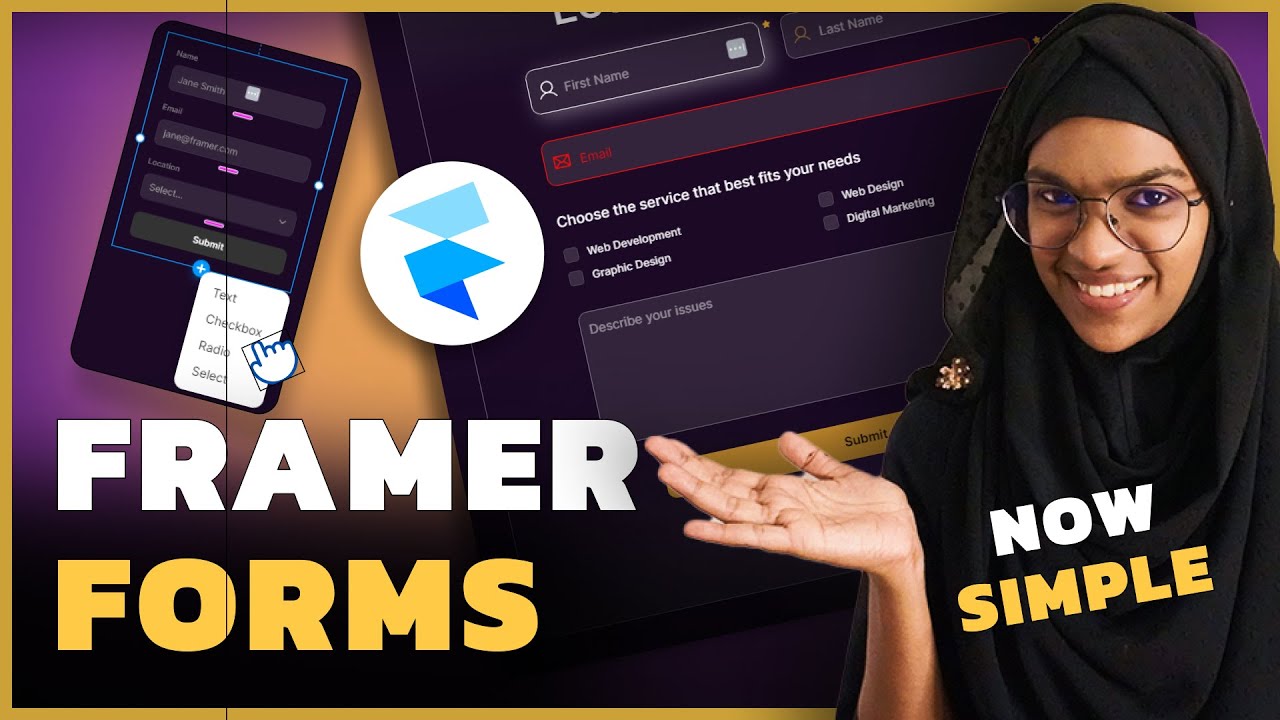 Создайте свою пользовательскую форму в FRAMER с компонентом поля ввода