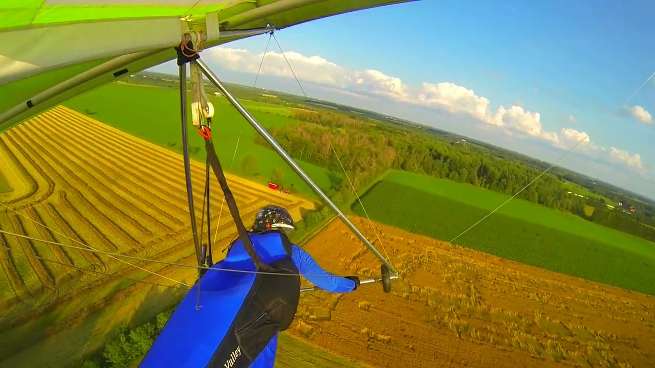 Hang gliding winch tow with Instinct Wind Sports,  Fergus Ontario