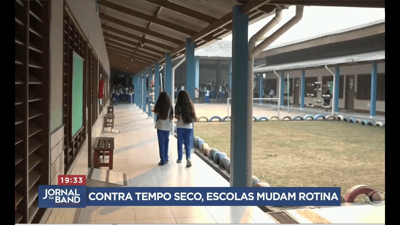 JORNAL DA BAND- TEMPO SECO E QUENTE PROVOCA ADAPTAÇÕES EM ESCOLAS DO PAÍS 06/09/2024