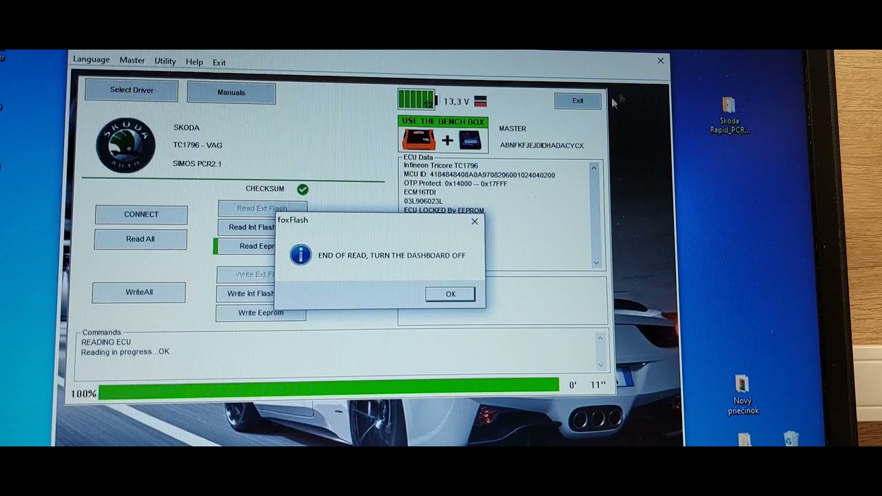 FoxFlash - PCR2.1 Unlock in bench mode