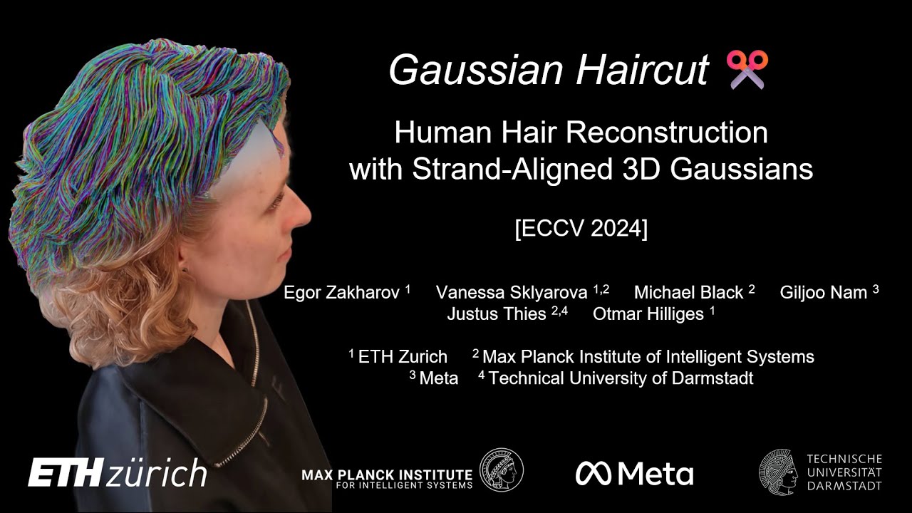 Gaussian Haircut: Human Hair Reconstruction with Strand-Aligned 3D Gaussians