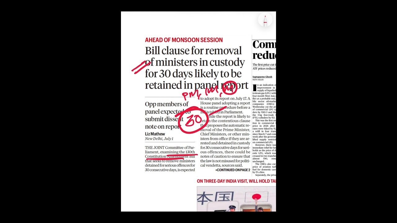 Front Page Analysis | The Hindu & Indian Express | 2july 2026.