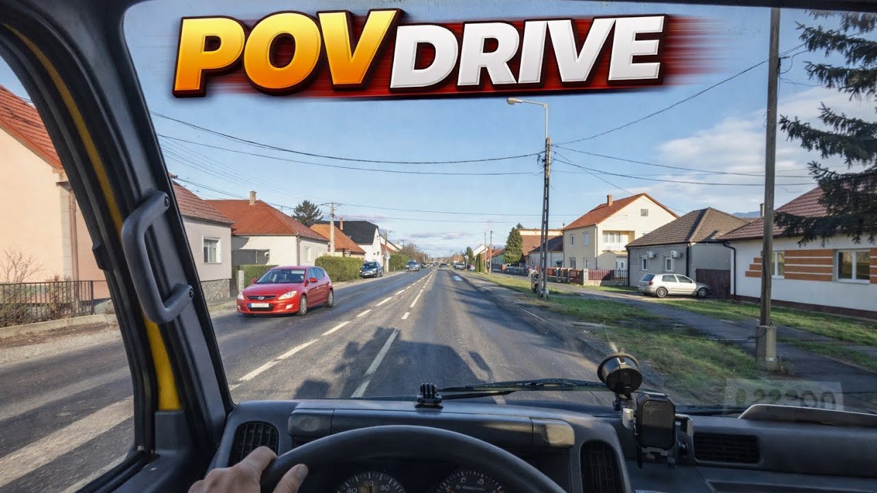 Behind the Wheel: Morning POV Drive in a Cherry Picker / RAW Audio