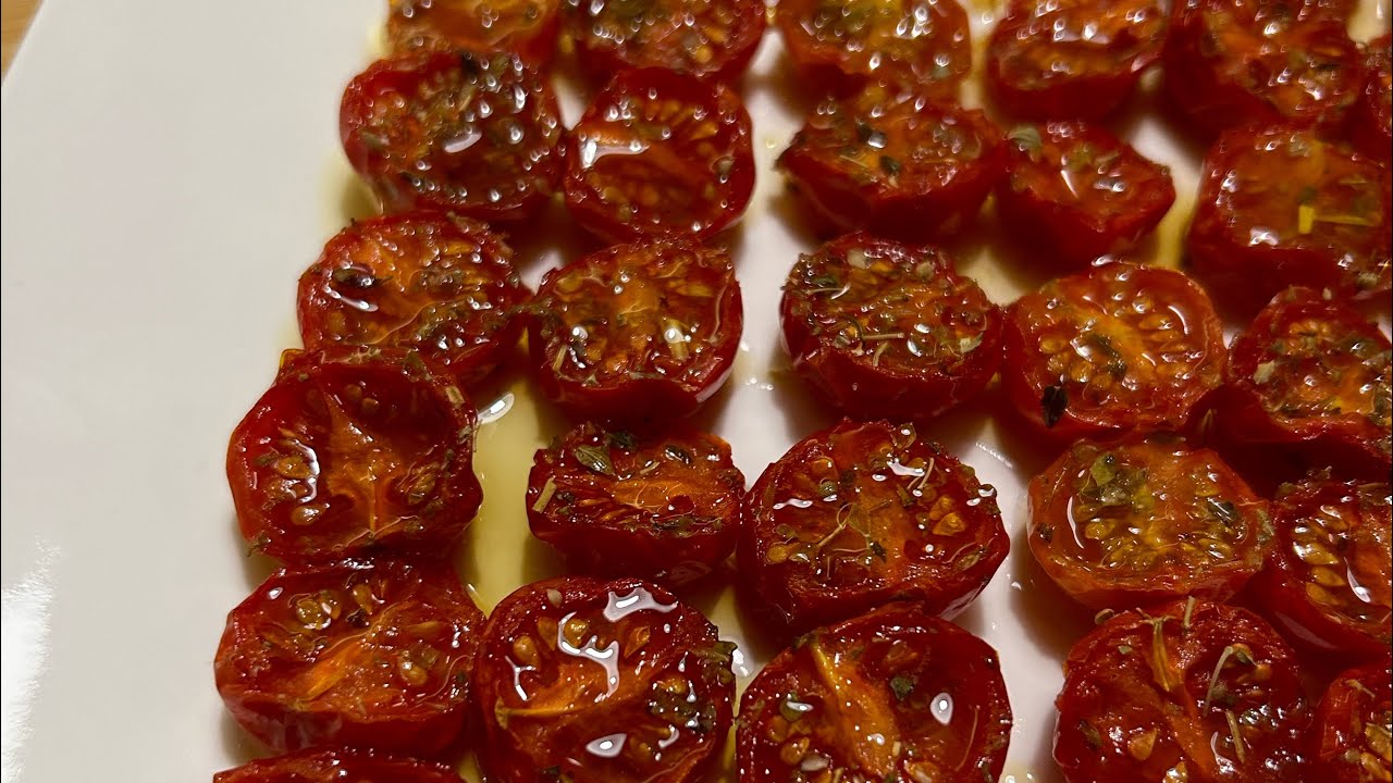 Pomodorini confit in friggitrice ad aria