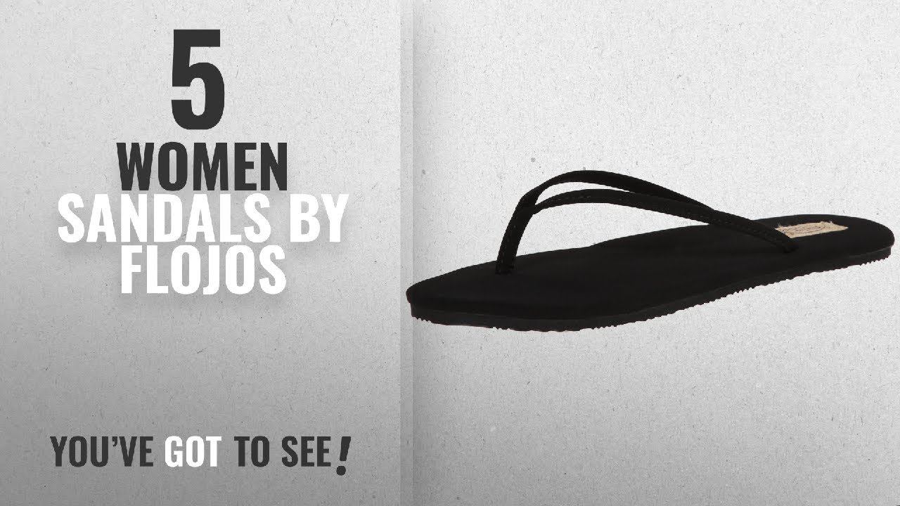 Top 5 Flojos Women Sandals [2018]: Flojos Women's Fiesta Flat, Black, 8 M US