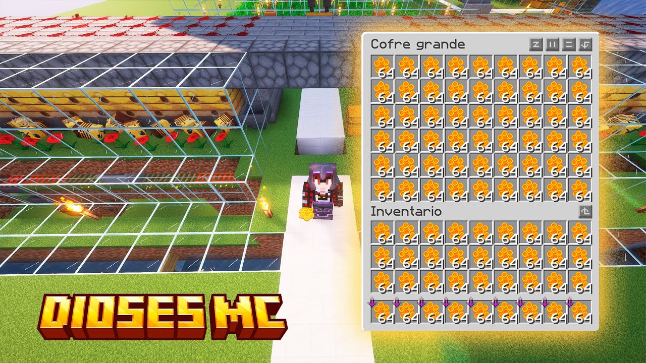 La granja de abejas mas facil y eficiente para generar dinero en DIOSES MC Minecraft 1.21