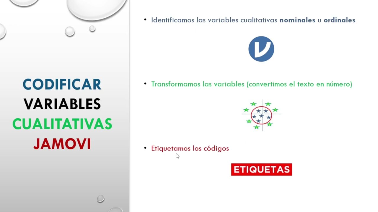 Codificar variables cualitativas con tipo de dato Texto en JAMOVI