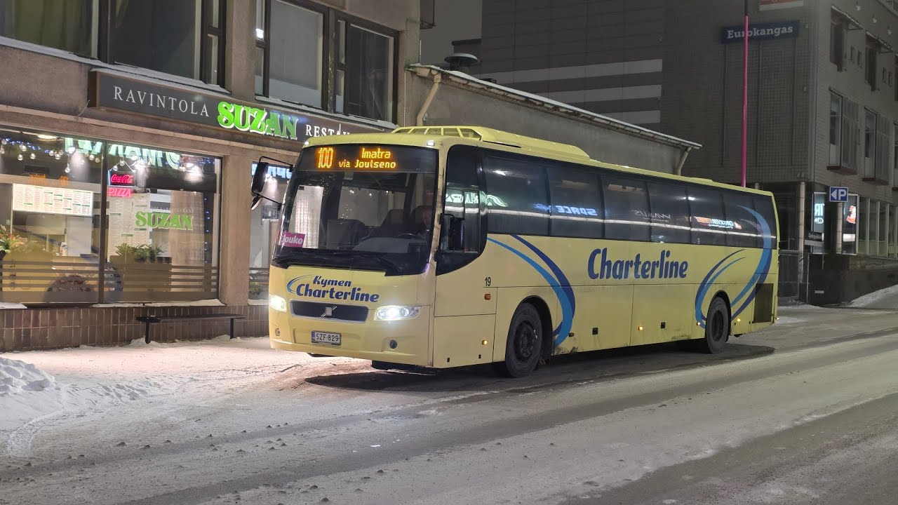 Kymen Charterline 19 Volvo 9700S NG B9R @ Jouko bus line 100 in Lappeenranta, Finland