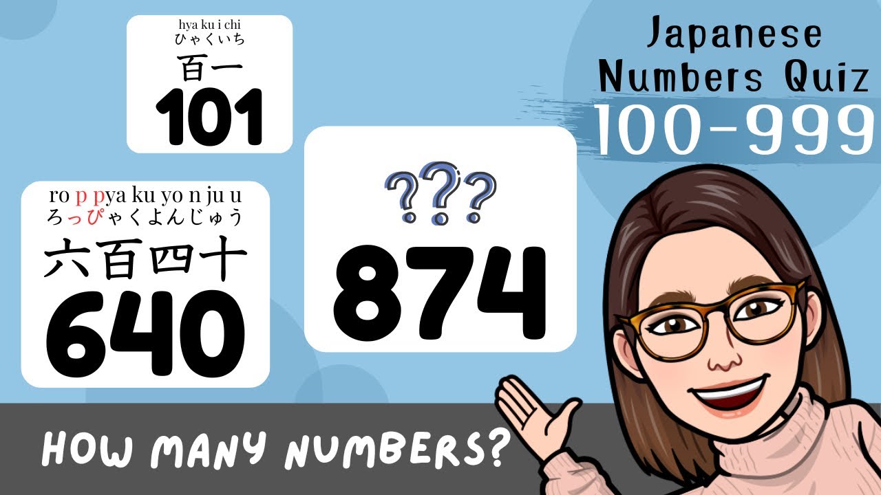 Japanese Numbers quiz 2【100-999】Let's practice counting in Japanese