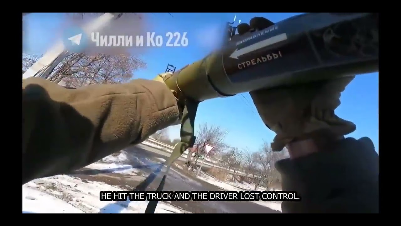 🔴#UKRAINE WAR   Ukrainian Helmet Cam Close Range RPG Ambush On Russian Ural Truck!!!!!!!!!!