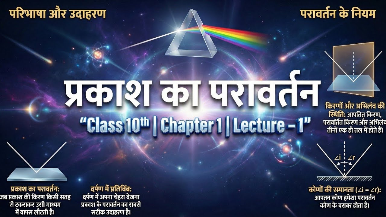 10th Class Physics lec -1 प्रकाश का परावर्तन 10th Science by Quick Revision Academy ⚡ | 3D Animated