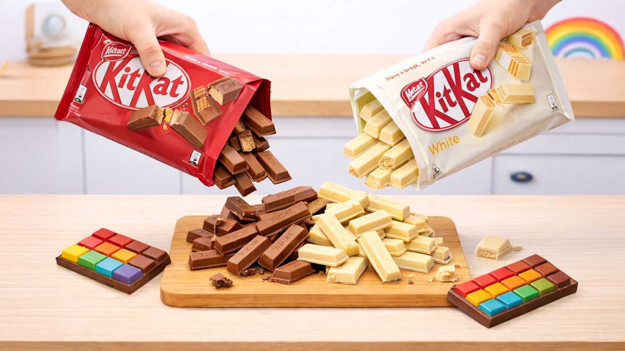 Удивительный шоколадный KitKat в горячем и холодном виде 🍫 Как приготовить миниатюрные пирожные K...