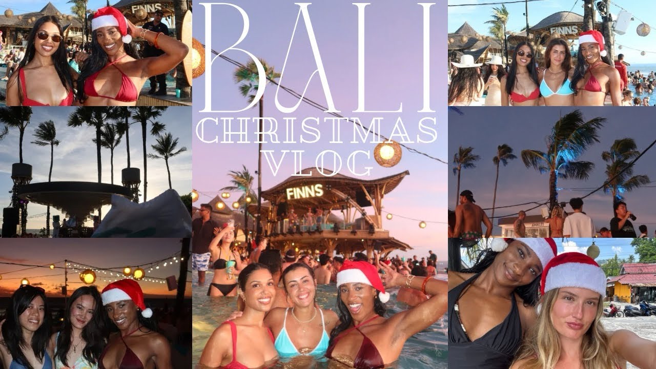 BALI CHRISTMAS VLOG  | Canggu, Finns Beach Club, Muay Thai, Solo + Black Girl Travel Tips
