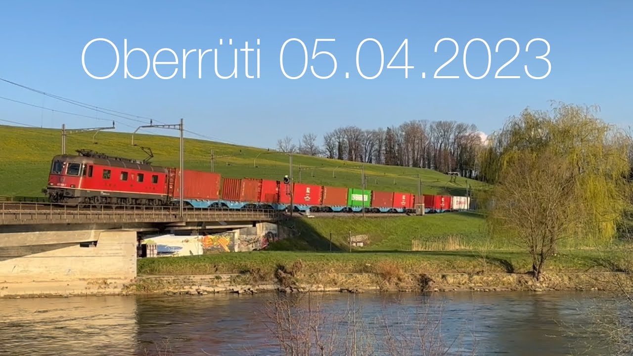 Trainspotting: rail traffic in Oberrüti (AG) - 05.04.2023