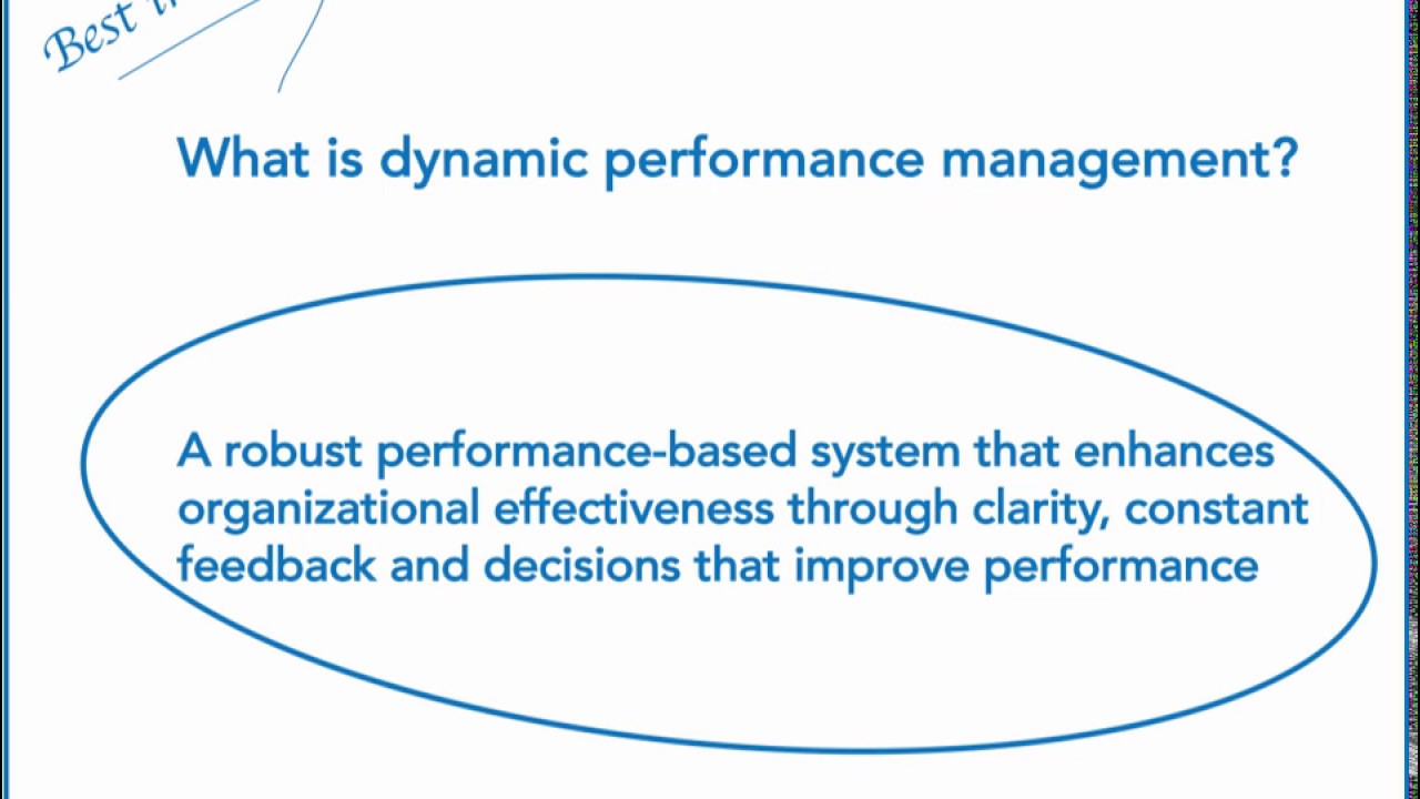Dynamic Performance Management Framework Overview