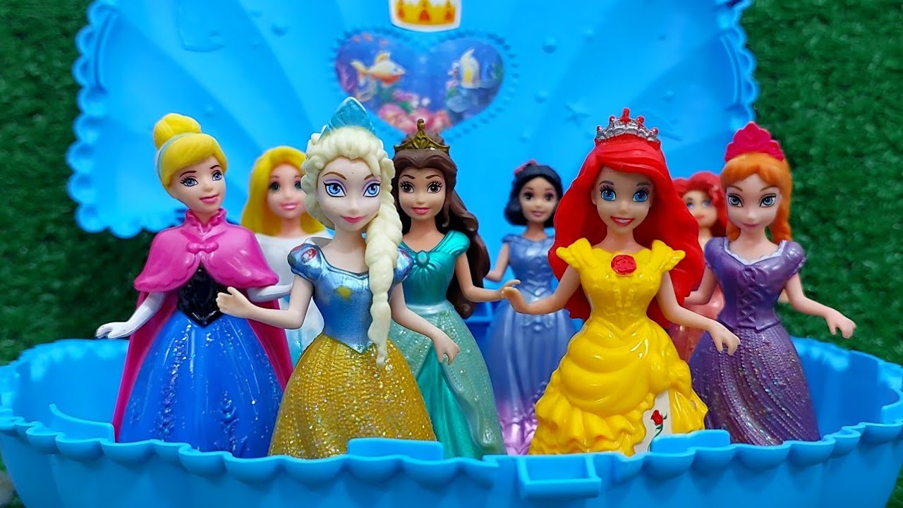 Cue Disney princesses Collection ASMR Satisfying Unboxing   Disney Princss Doll DIY Miniature