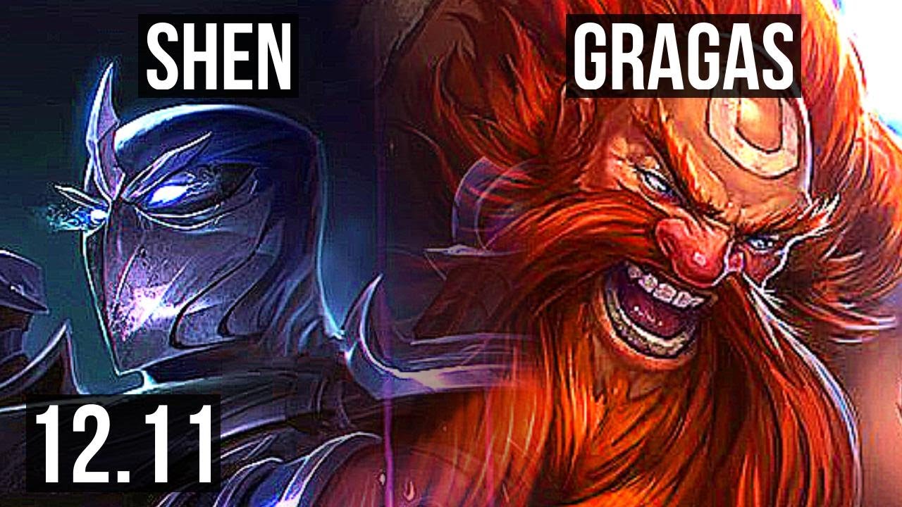 SHEN vs GRAGAS (TOP) | 4/0/3, 2.3M mastery, 900+ games | NA Master | 12.11