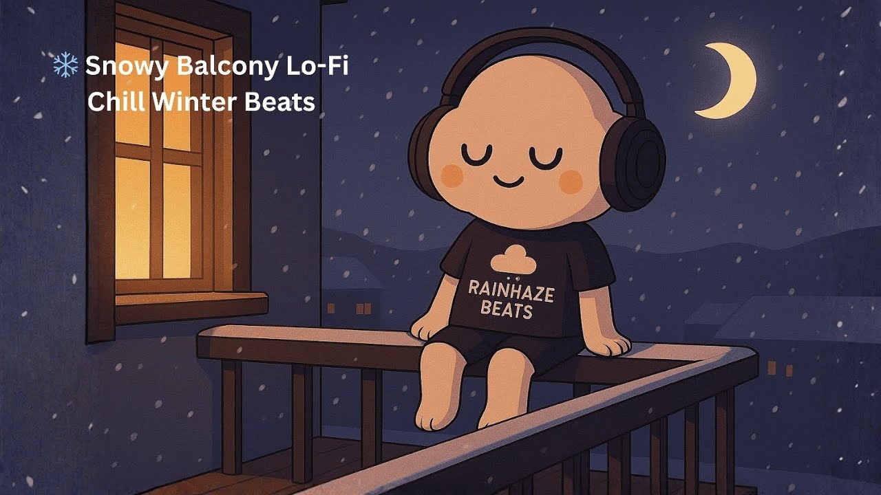 ❄️ Snowy Balcony Lo-Fi &mdash; Chill Winter Beats to Relax, Study & Sleep | Rainhaze Beats 