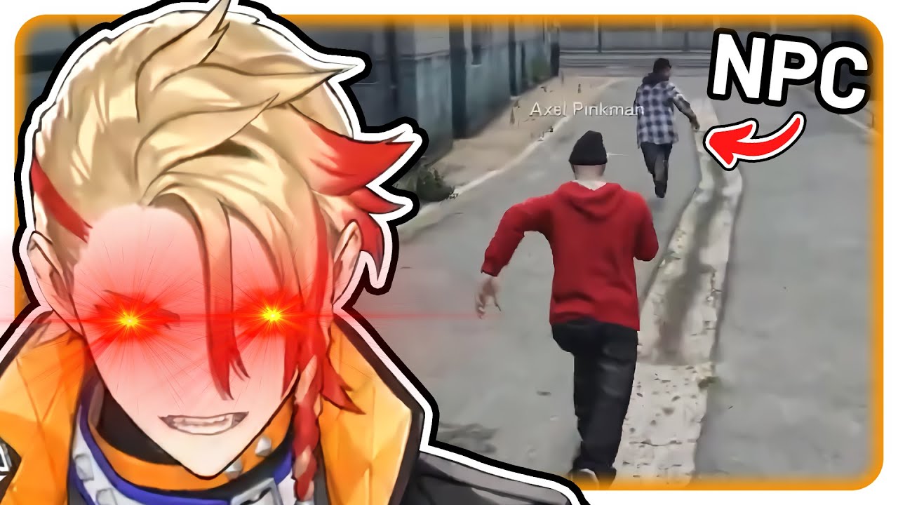 When Axel tries to commit a crime in VCR GTA server 【Holostars EN / VCR GTA】