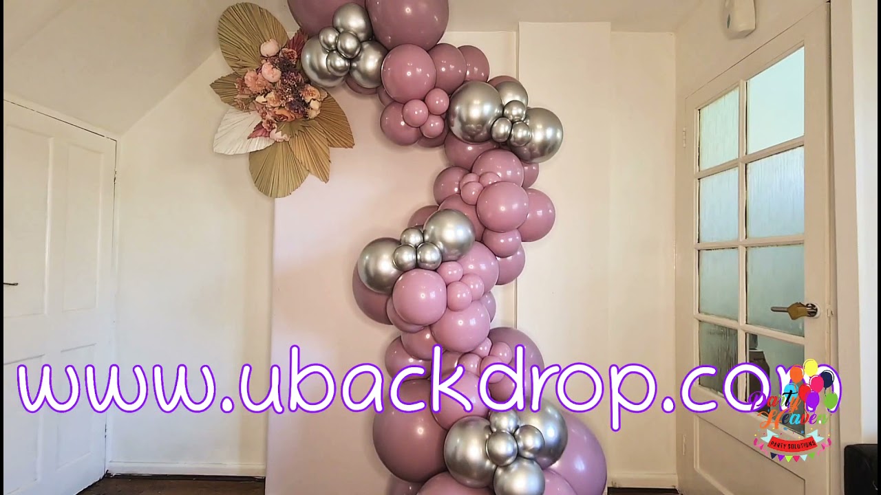 DIY Balloon Garland Backdrop || How to Make a Balloon Arch || Ubackdrop Square  Backdrop