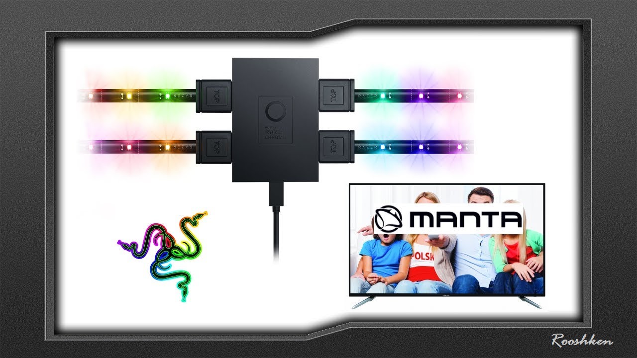Diody Razer Chroma na 50 calowym TV Manta 4K
