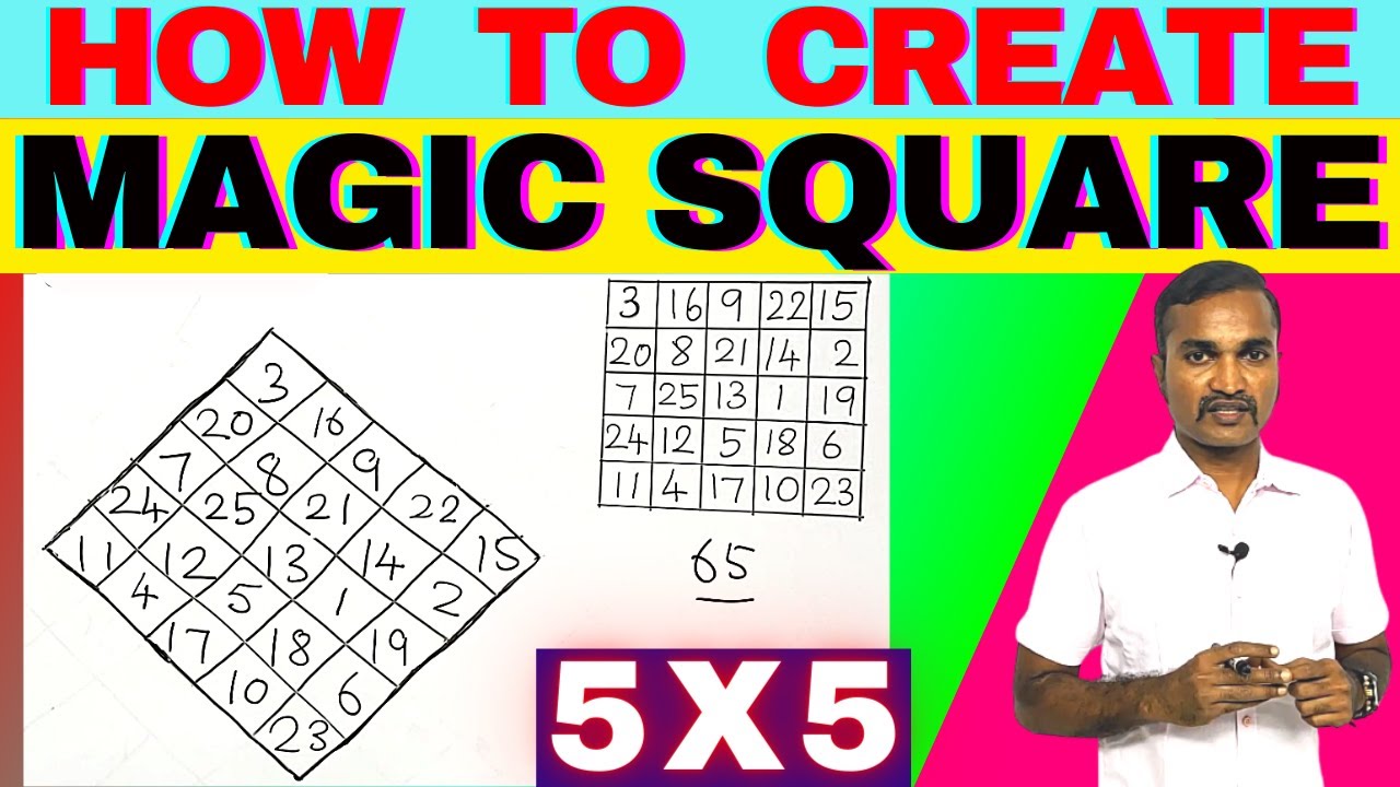 HOW TO CREATE MAGIC SQUARE | 5 x 5 | மாயச்சதுரம் | MATHS TRICKS |