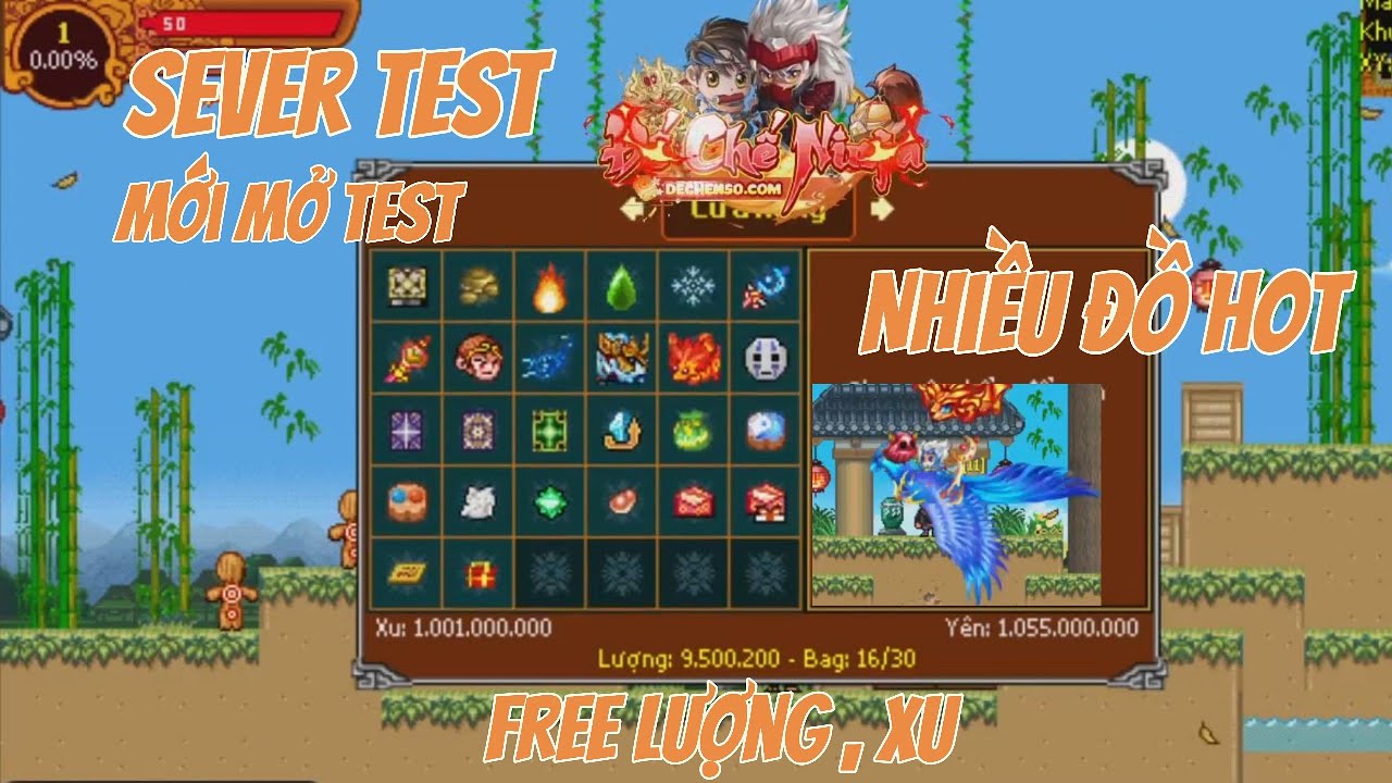 Sever test free tất cả , chỉ việc cày cuốc  | Ninjaschool online