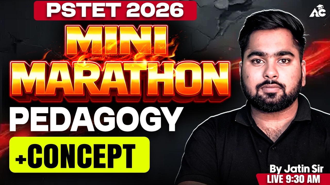 PSTET 2026 Maths Pedagogy Mini Marathon | Complete Concept Revision | By Jatin Sir