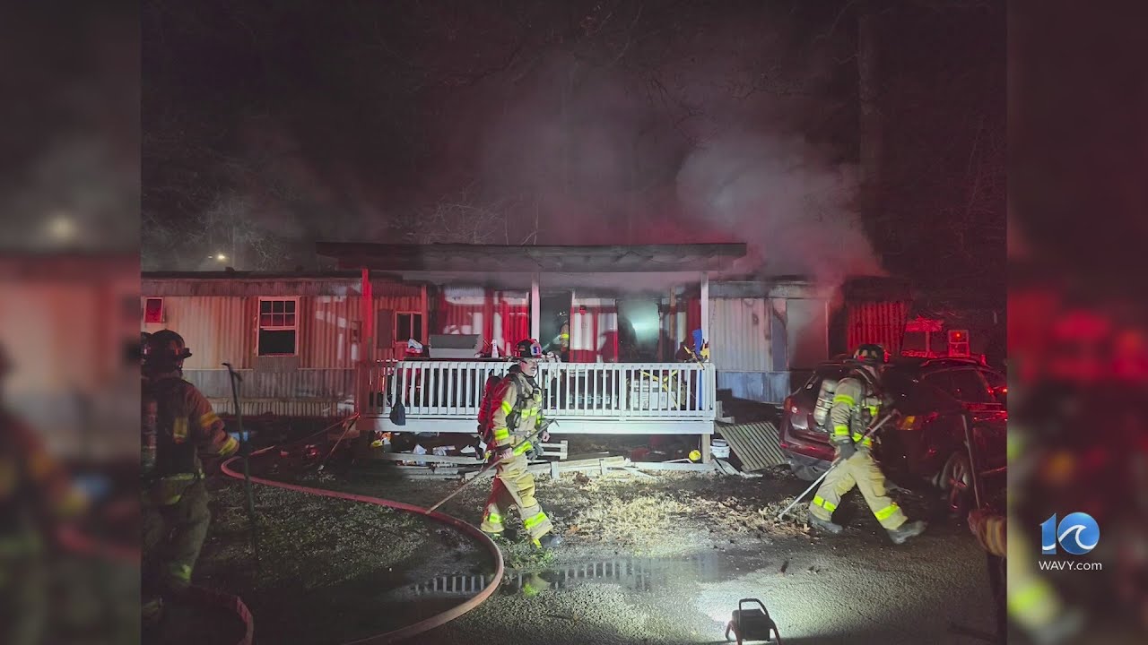 VBFD: Two hospitalized, six displaced after Colony Mobile Home Park fire