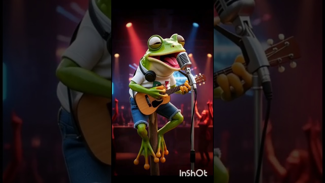 Frog wearing a hat 