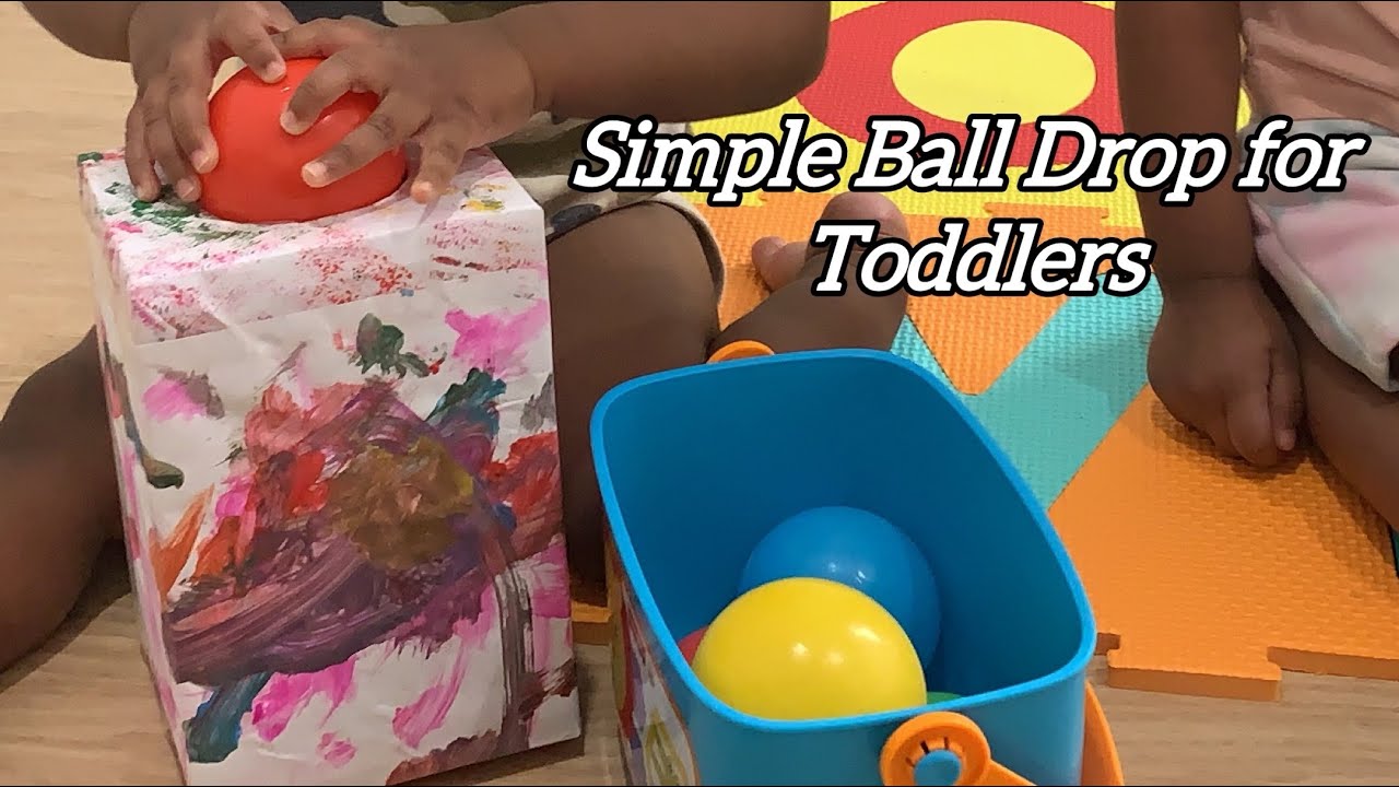 Simple Ball Drop for Toddlers| DIY Sustainable Montessory Play