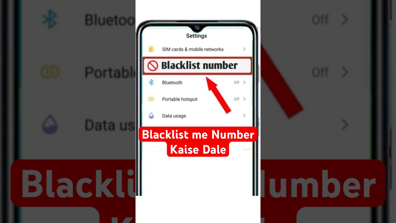 How to put a number in the blacklist | How to put a number in the blacklist