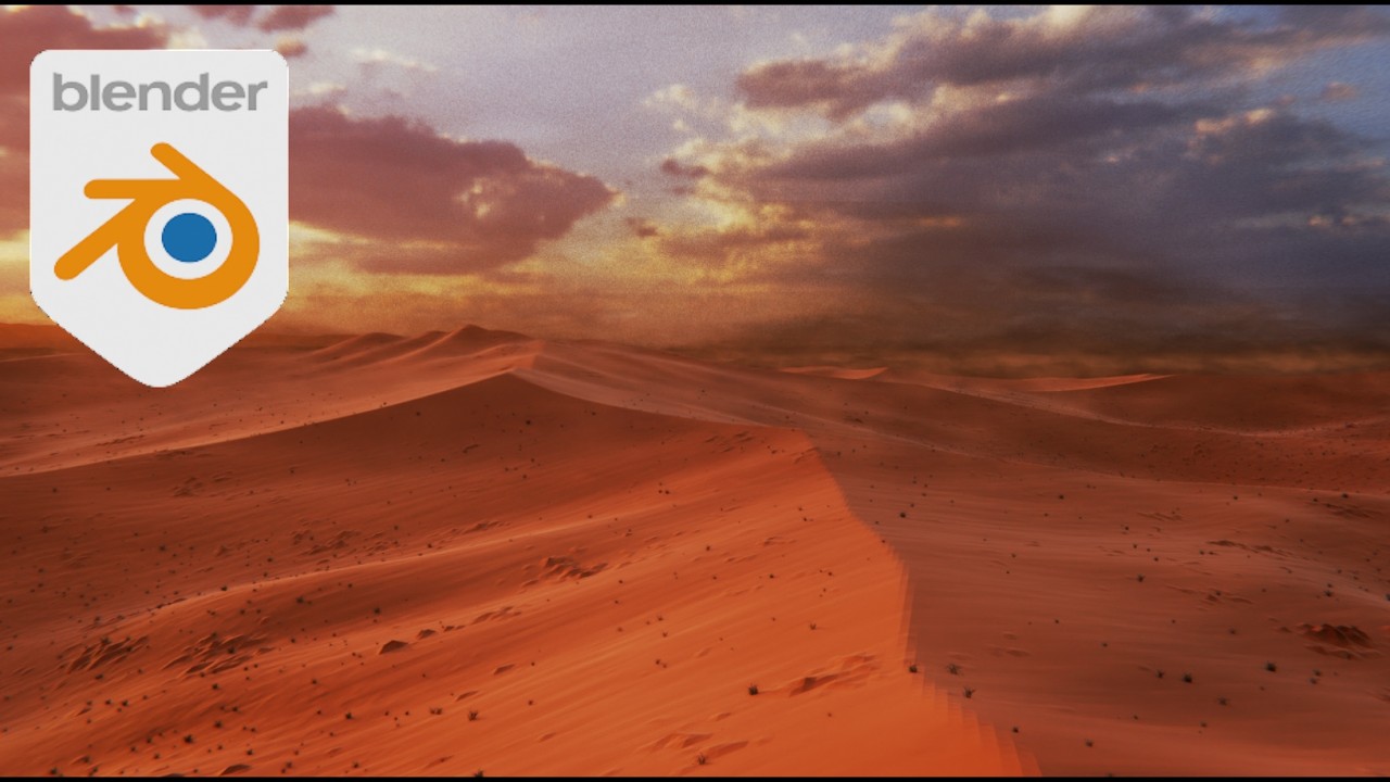 Making Photorealistic Desert Environment in 10 Minutes - Blender Tutorial