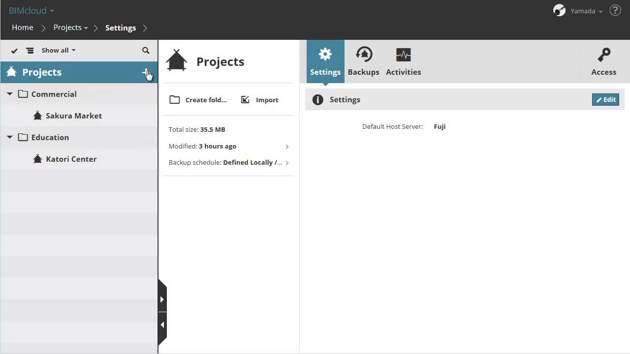 Introduction of Browser Based BIMcloud Management
