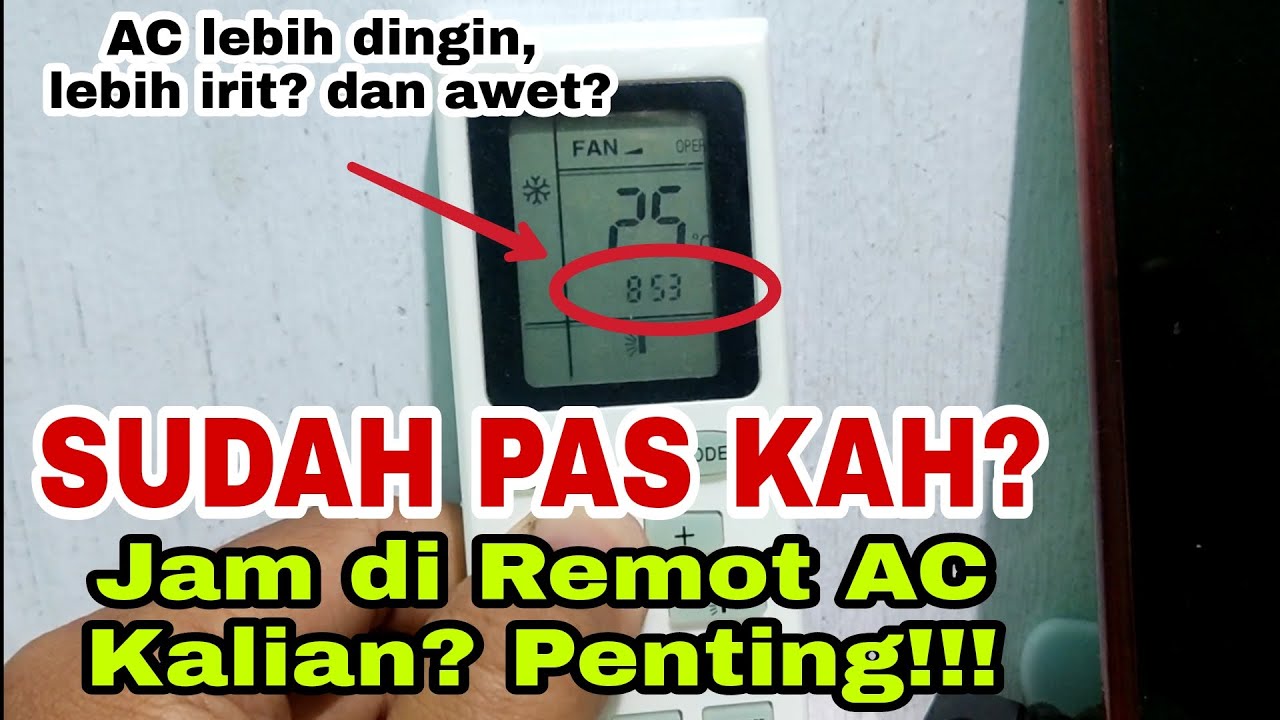 Cara Mengatur Jam di Remot AC Sharp, Semua tipe