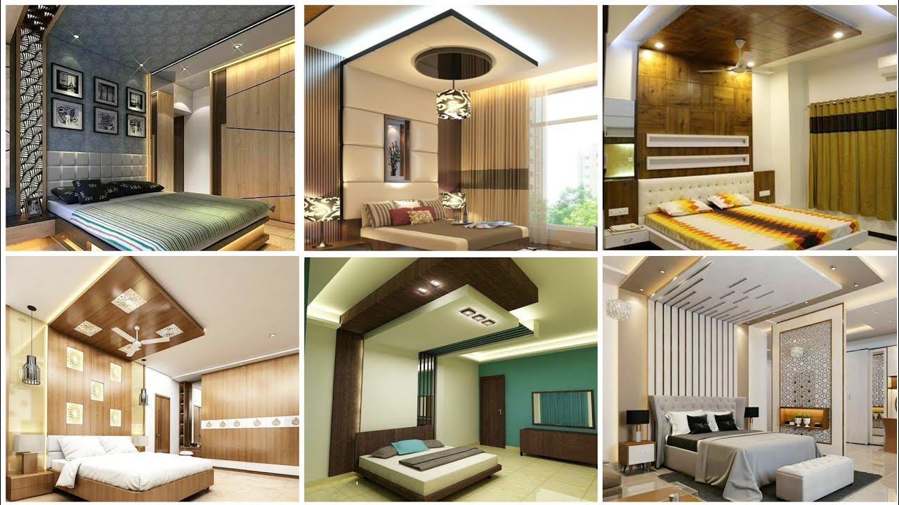 False Ceiling Design for Square 10*10 Master Bedroom with Extended  Wall Panel || Modern Interior