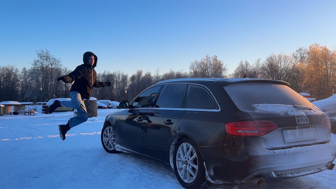 AUDI QUATTRO DRIFTAS LEDO TRASOJE MAJAMIO VINGIS