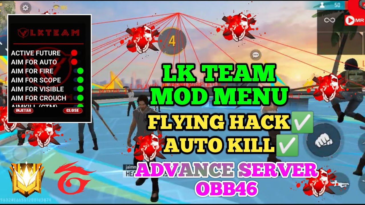 free fire headshot hack | mod menu ob45 update hack | LK TEAM MOD | auto teleport hack | auto fly |