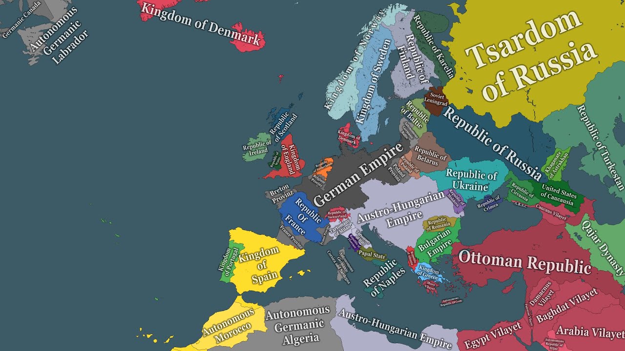 Alternate Map Of 1922 Europe Speedart - Victory of The Central Powers