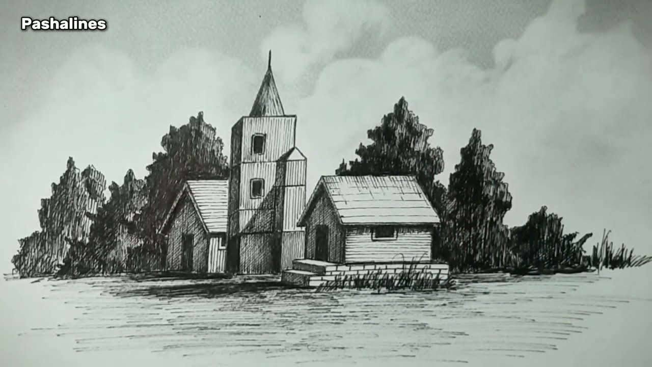 Scenery Drawing Ideas | Beautiful Nature Art Ideas for Drawing