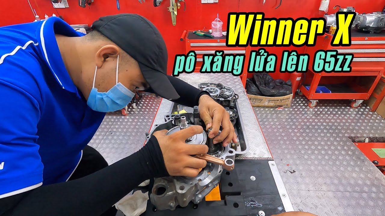 Winner X từ pô xăng lửa lên 65zz có tận dụng lại được gì không??? (P1 ráp máy)